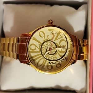 Betsey Johnson Gold Watch with box
